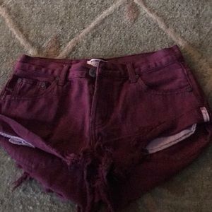 One teaspoon maroon shorts